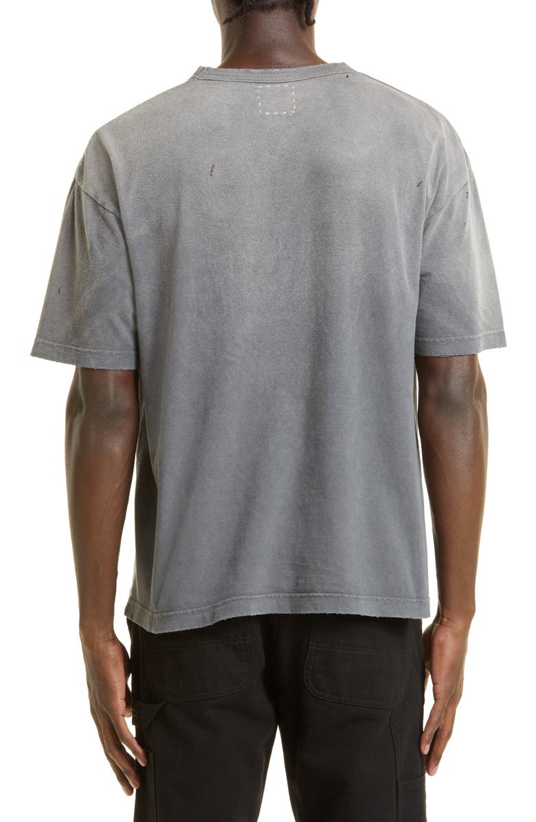 VISVIM Oversize Crash Logo Wool & Linen Graphic Tee, Alternate, color, 