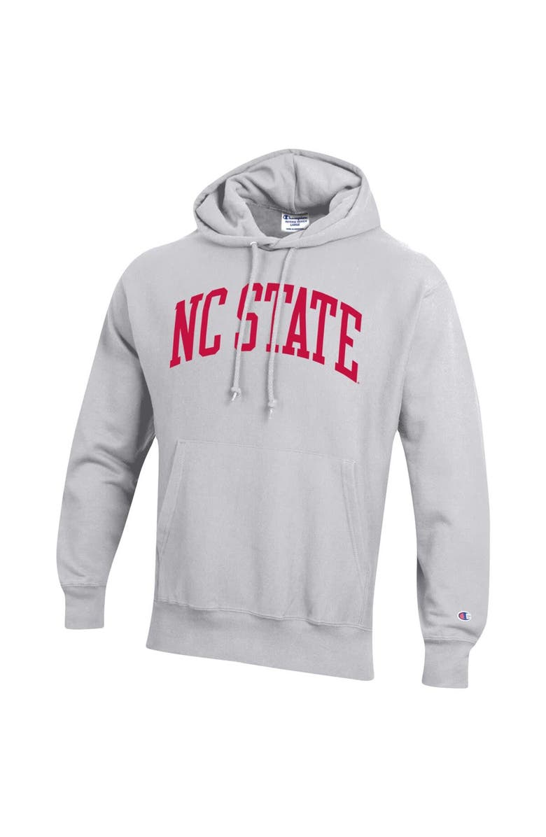 Champion Men's Champion Heathered Gray NC State Wolfpack Team Arch Reverse Weave Pullover Hoodie, Alternate, color, Heather Gray