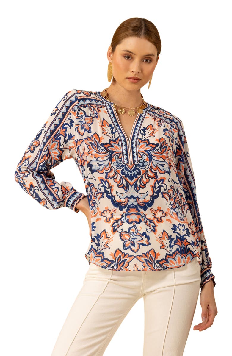 Halebob Chaya Silk Top, Alternate, color, 