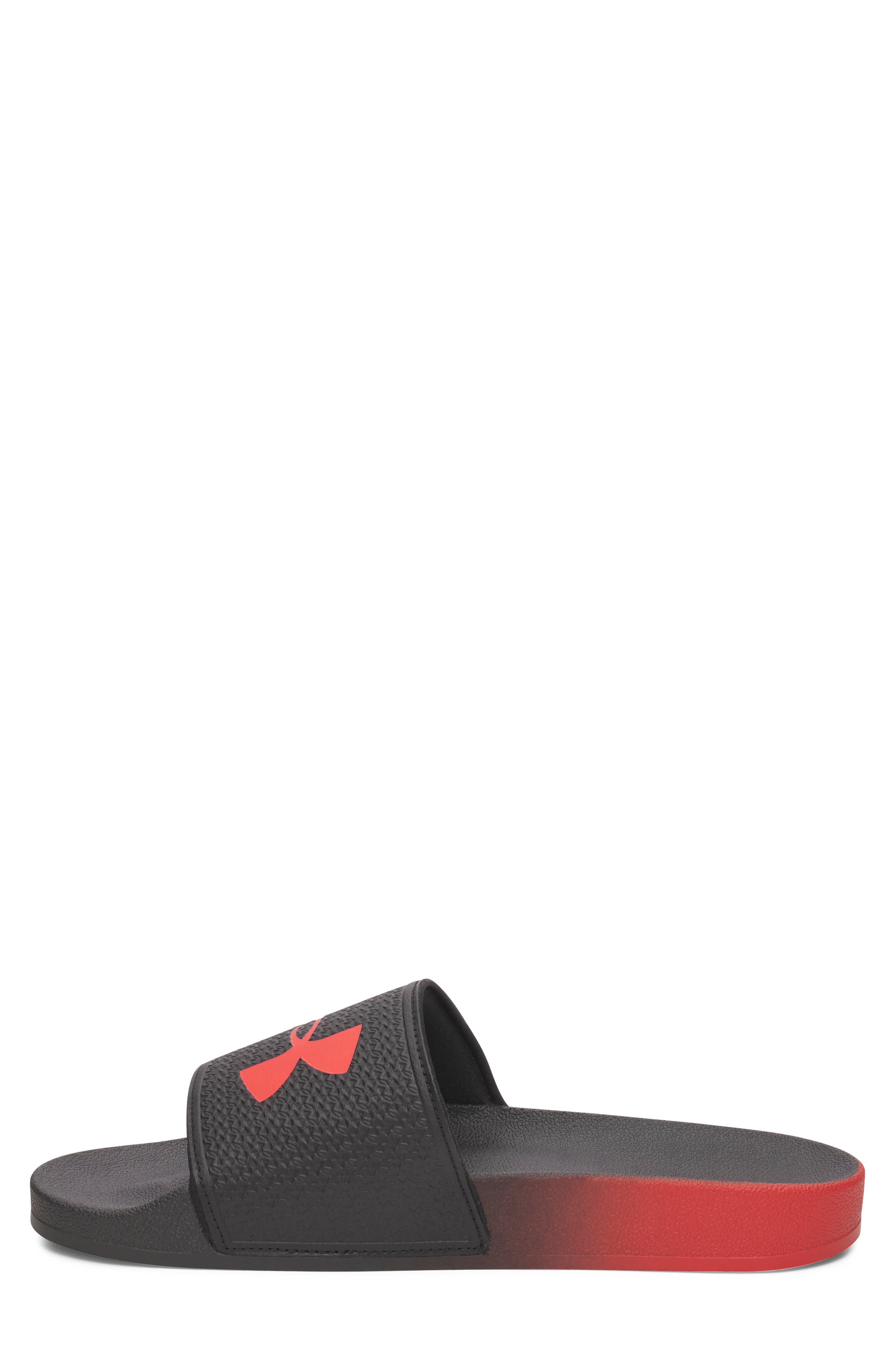 UA ARMR Slide Sandal, Alternate, color, BLACK / ANTHEM RED