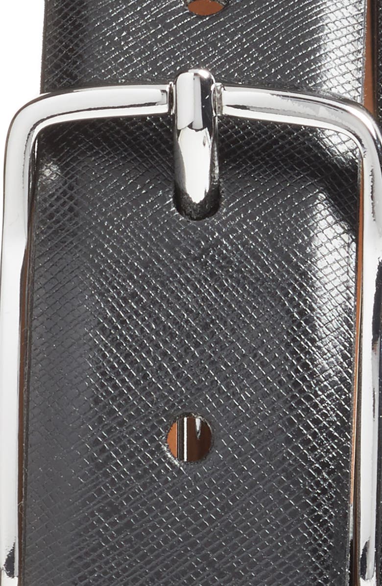 Nordstrom Men's Shop Evans Saffiano Leather Belt, Alternate, color,