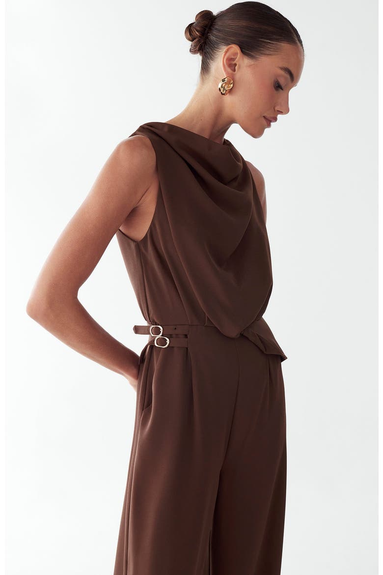 Dalia Jumpsuit, Alternate, color, Chocolate