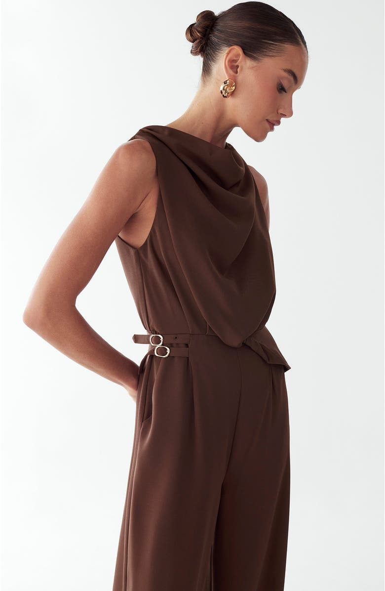 BWLDR Dalia Jumpsuit, Alternate, color, Chocolate