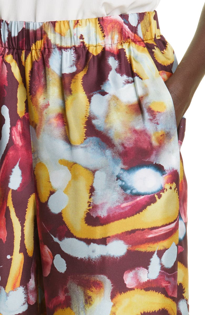 Lafayette 148 New York Riverside Silk Wide Leg Pants, Alternate, color, 