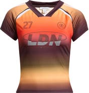 JADED LONDON Ombré Football Graphic Baby Tee