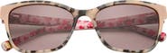 Ted Baker London 57mm Gradient Rectangular Sunglasses