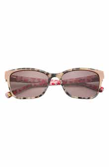 Ted Baker London 57mm Gradient Rectangular Sunglasses