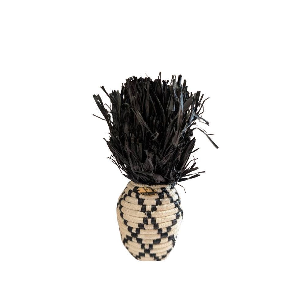 indego africa Nanasi (Pineapple) Bag Charm, Alternate, color, Vibrant Yellow And Purple