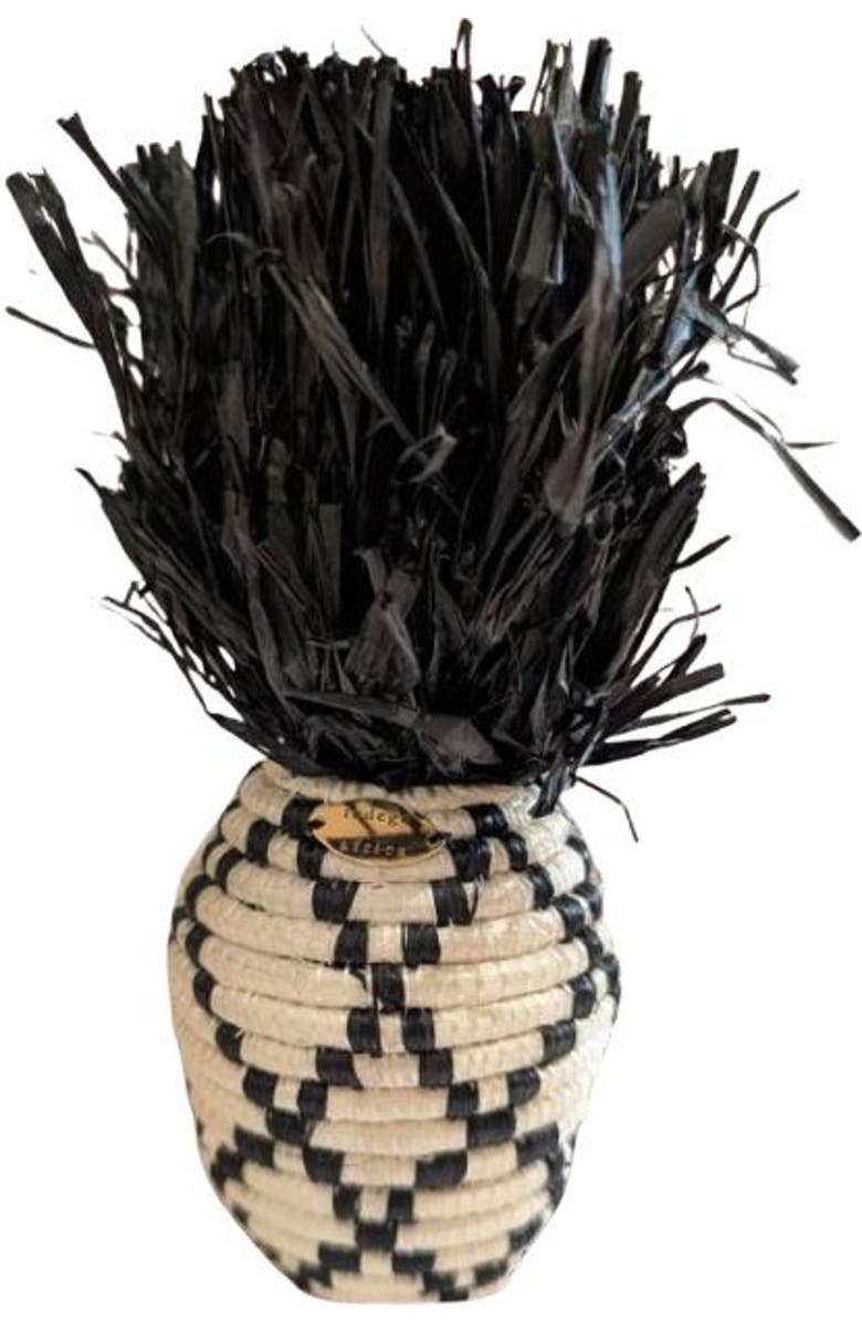 indego africa Nanasi (Pineapple) Bag Charm, Alternate, color, Vibrant Yellow And Purple