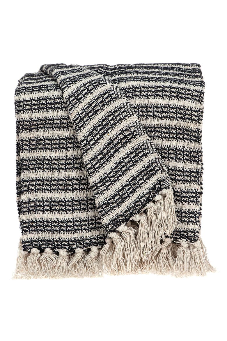 Ada Casual Beige 52" x 67" Woven Handloom Throw, Main, color, BEIGE