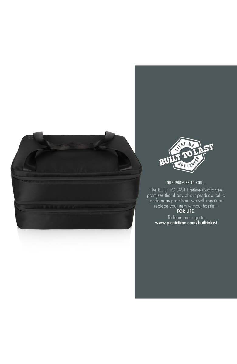 Picnic Time Double Decker Casserole Tote, Alternate, color, Black