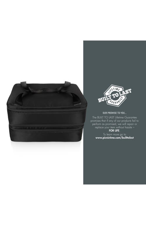Picnic Time Double Decker Casserole Tote In Black