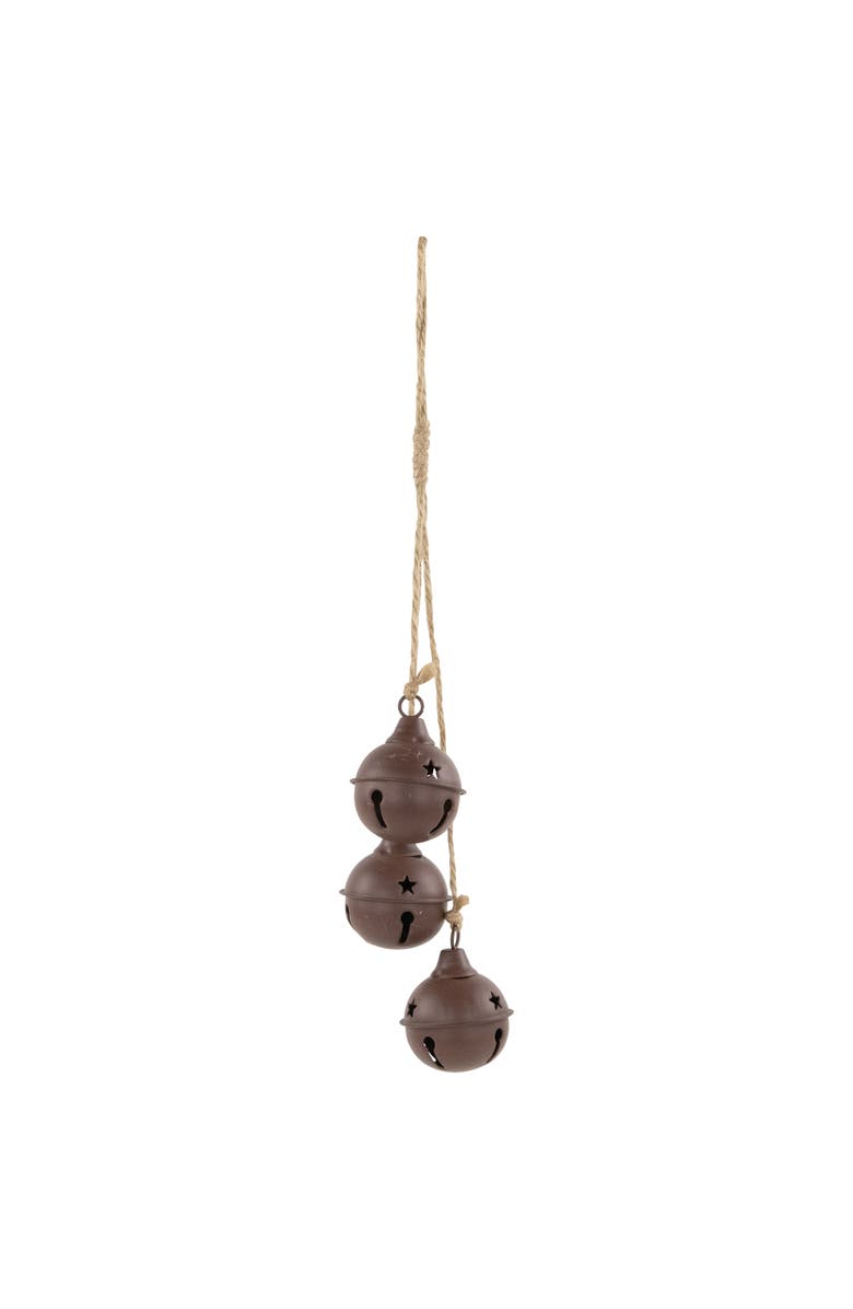Northlight Cascading Christmas Jingle Bell Ornaments - 13.5" - Brown - Set of 2, Alternate, color, Brown