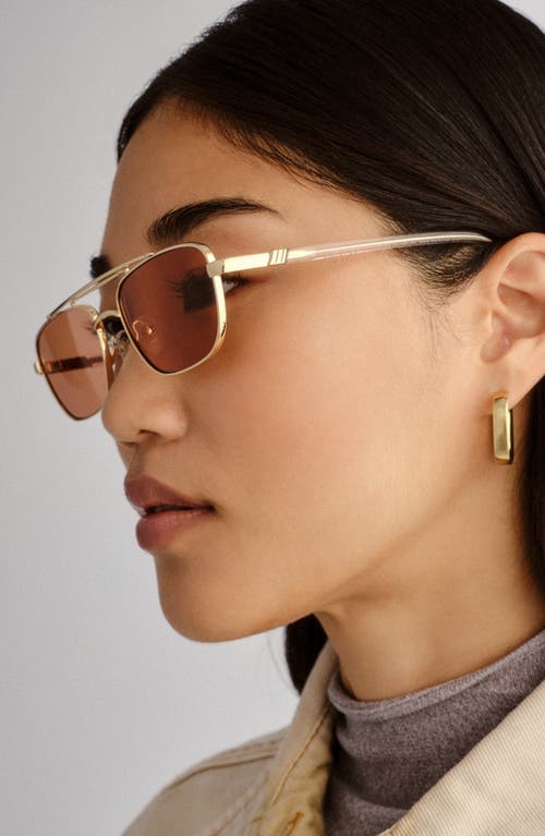 Le Specs Le Mimi 57mm Aviator Sunglasses In Gold