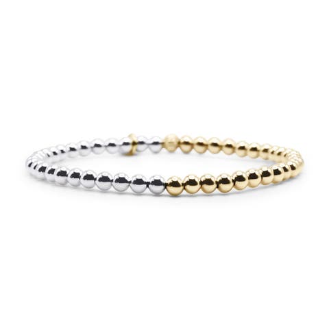 4mm Fusion Two-Tone Beaded Bracelet