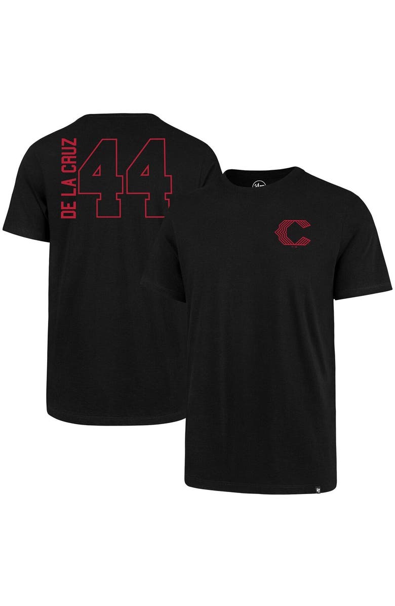 '47 Men's '47 Elly De La Cruz Black Cincinnati Reds Name & Number T-Shirt, Alternate, color,
