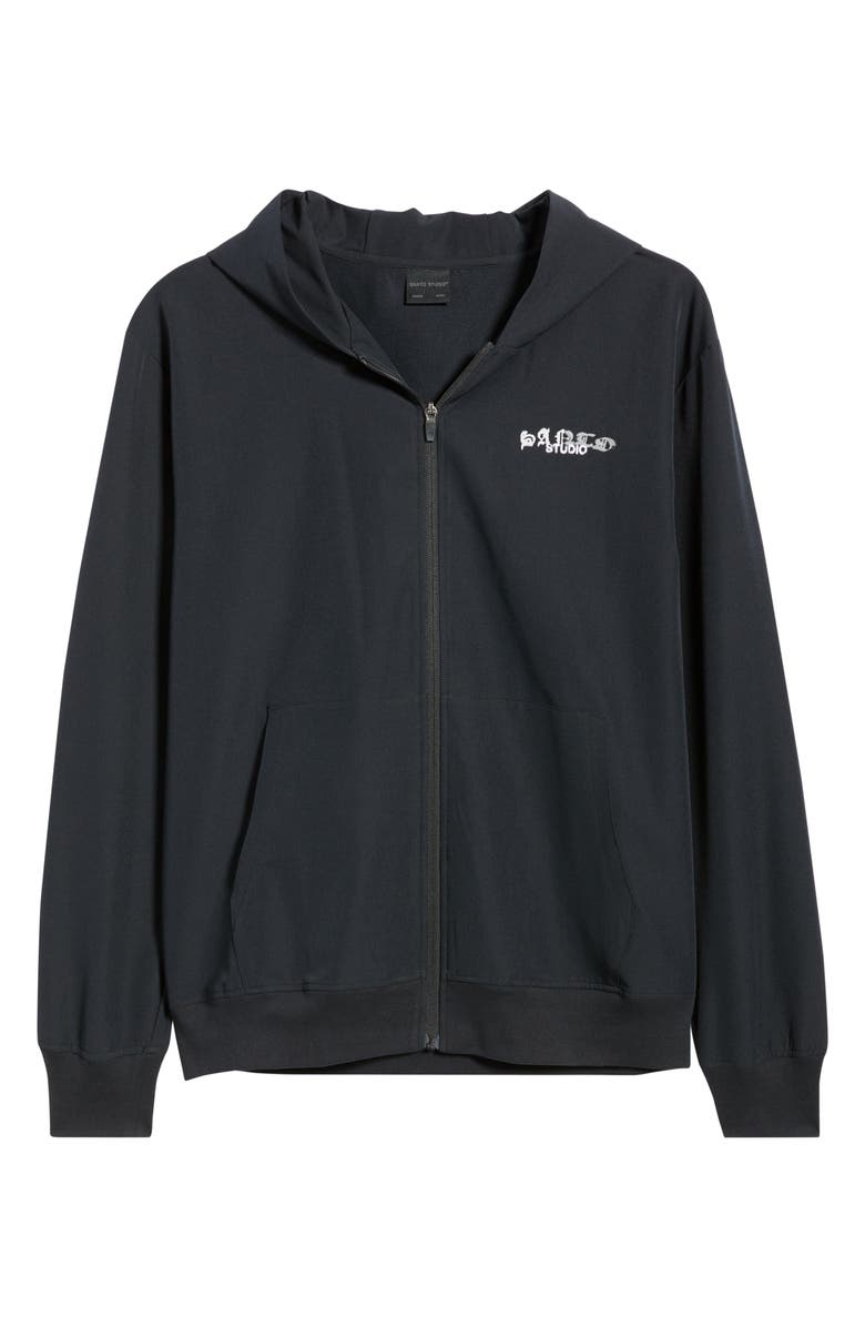 SANTO STUDIO Tempo Tech Water Resistant Hooded Jacket, Alternate, color, Black