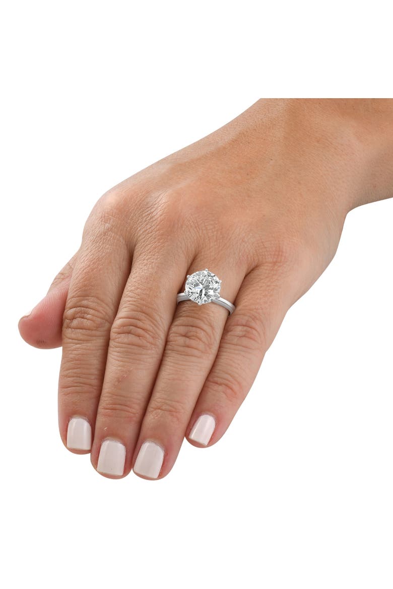 Certified 7Ct Solitaire Diamond Engagement Ring 14k Gold Lab Grown, Alternate, color, 14k White Gold