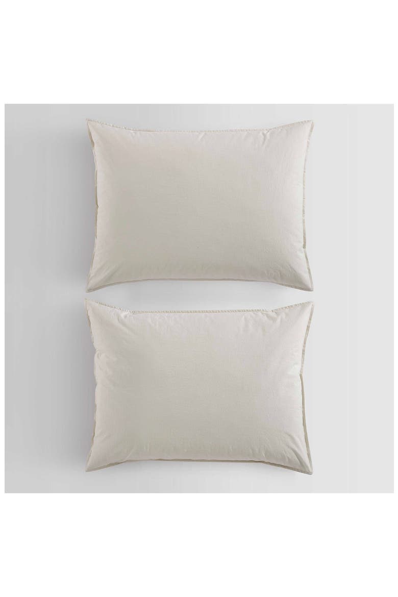 Washed Percale Duvet & Shams Set, Alternate, color, BEIGE/ TAN
