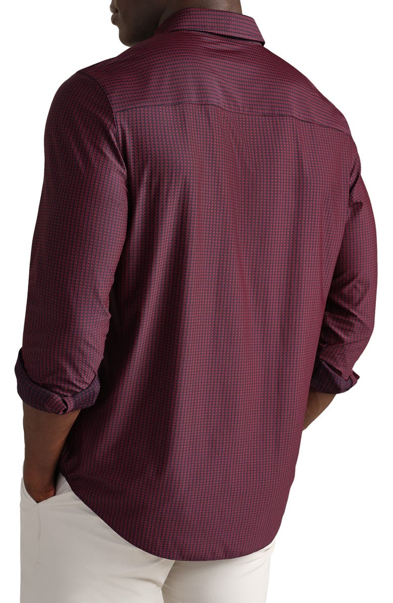 Rhone Commuter Slim Fit Performance Button-Up Shirt, Alternate, color, Cinnamon Red Gingham