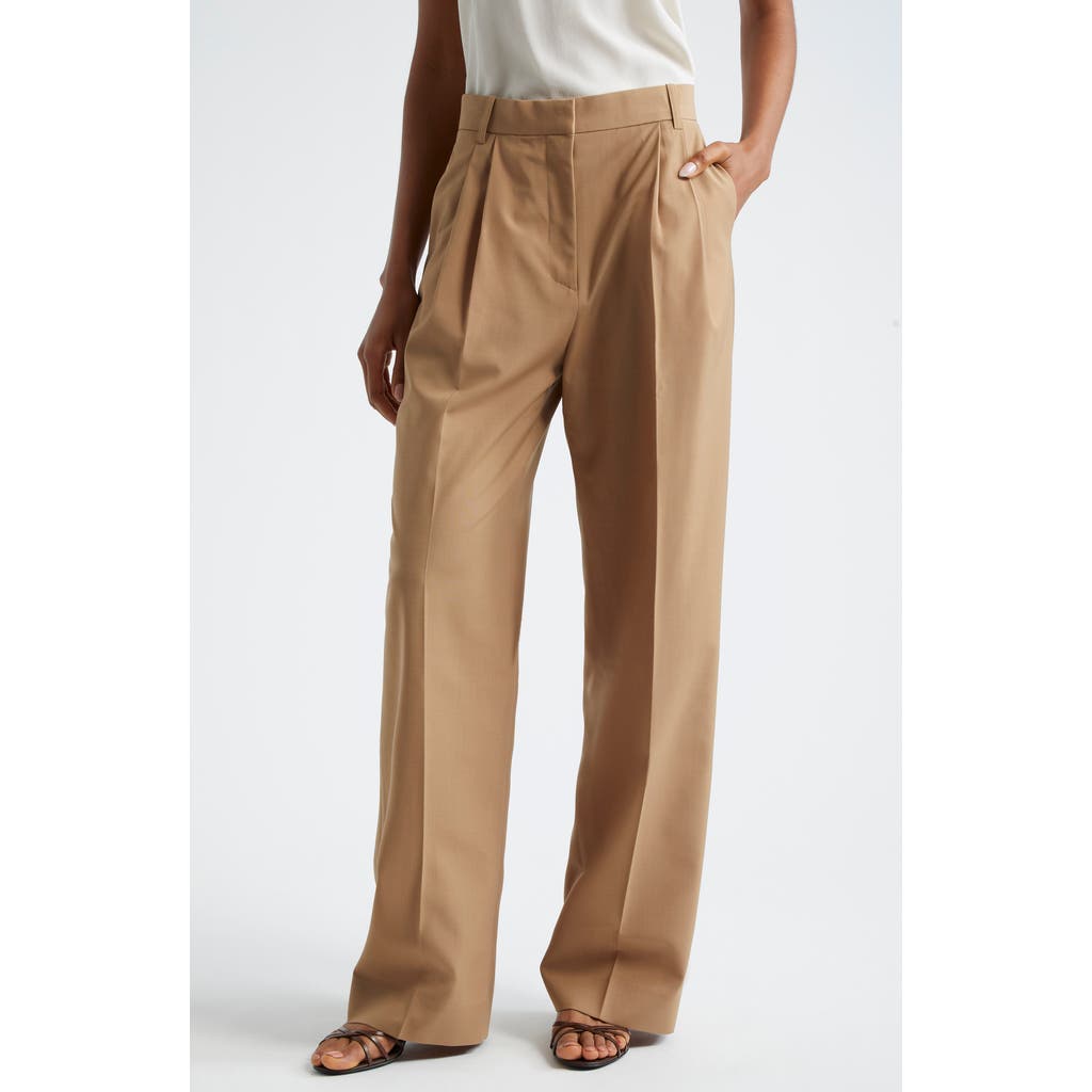 Shop Rohe Róhe Wide Leg Pants In Fawn