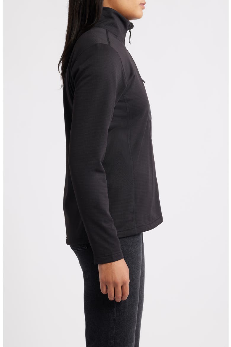 Versalite Grid Fleece Half Zip Pullover, Alternate, color, BLACK