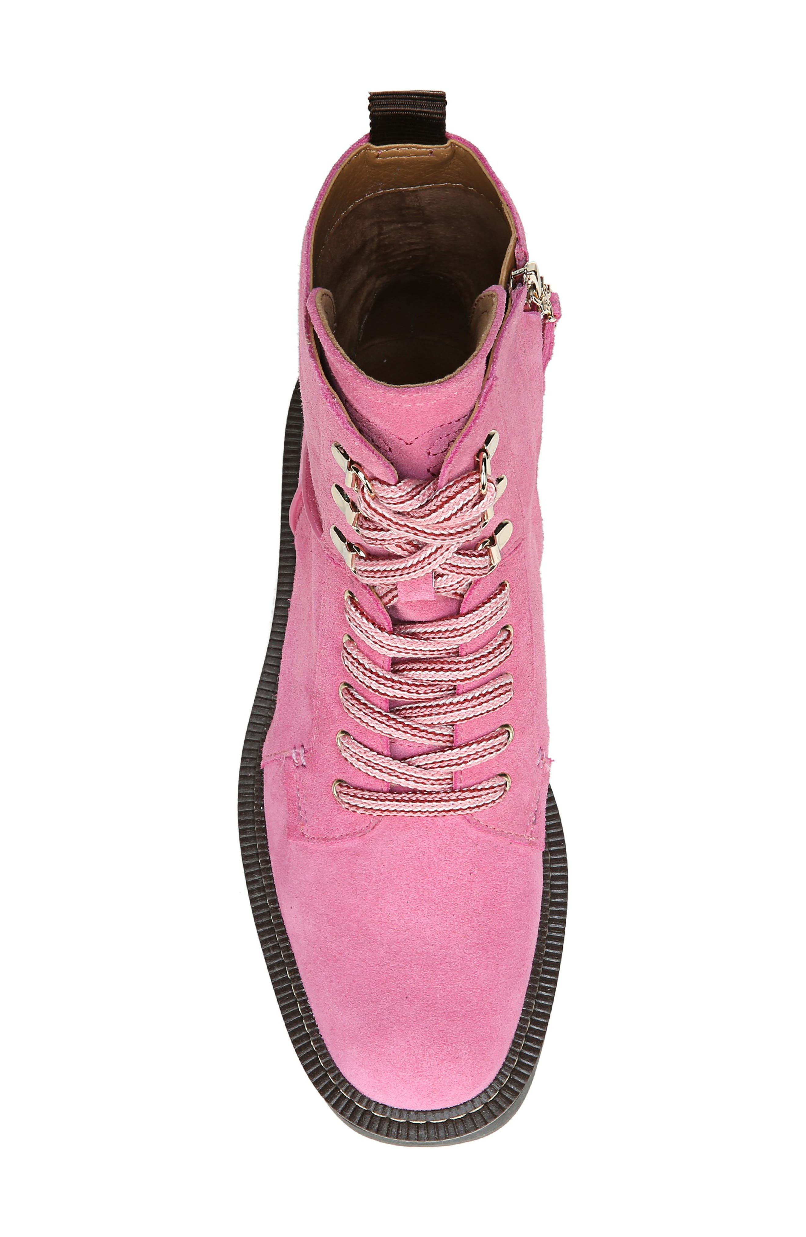 Laurie Platform Combat Boot, Alternate, color, PINK CONFETTI SUEDE