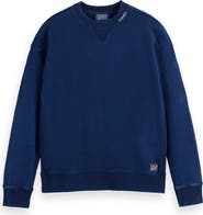 Scotch & Soda Indigo Cotton Crewneck Sweatshirt