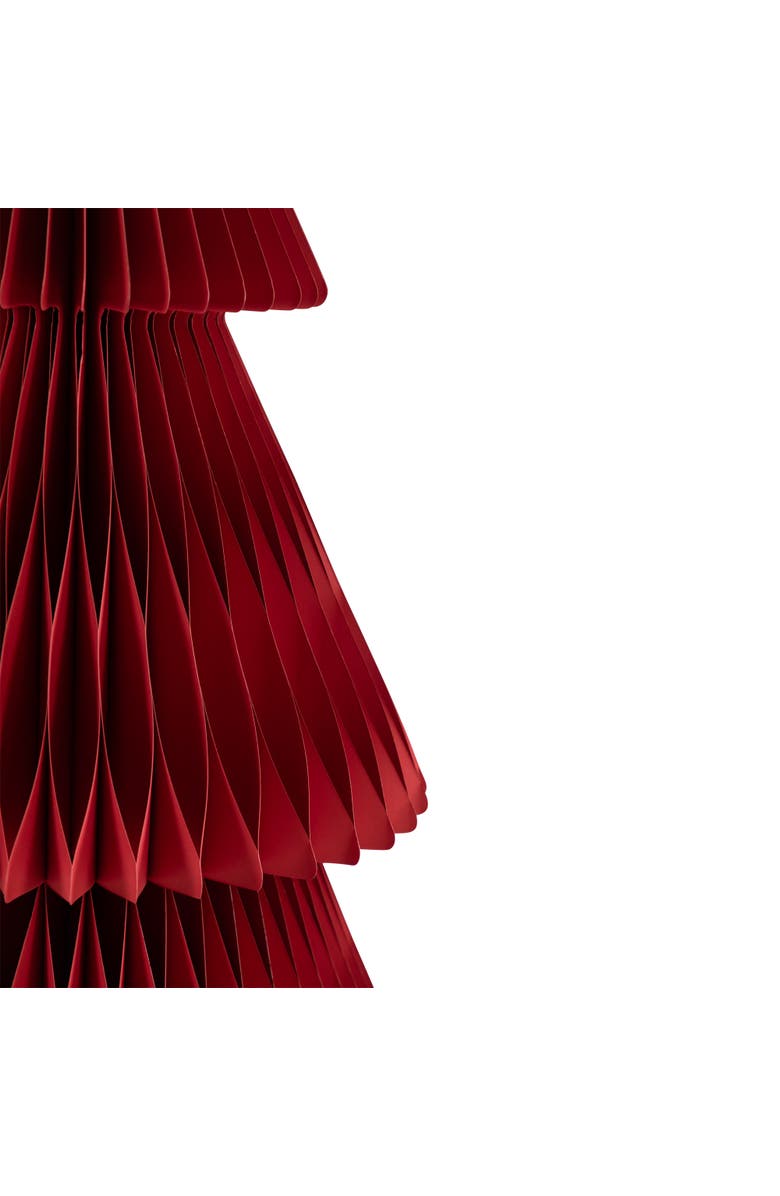 Northlight Tall Foldable Accordion Honeycomb Paper Christmas Tree - 4' - Red, Alternate, color,