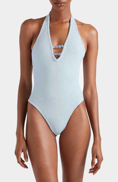Adriana Beaded One-Piece Swimsuit