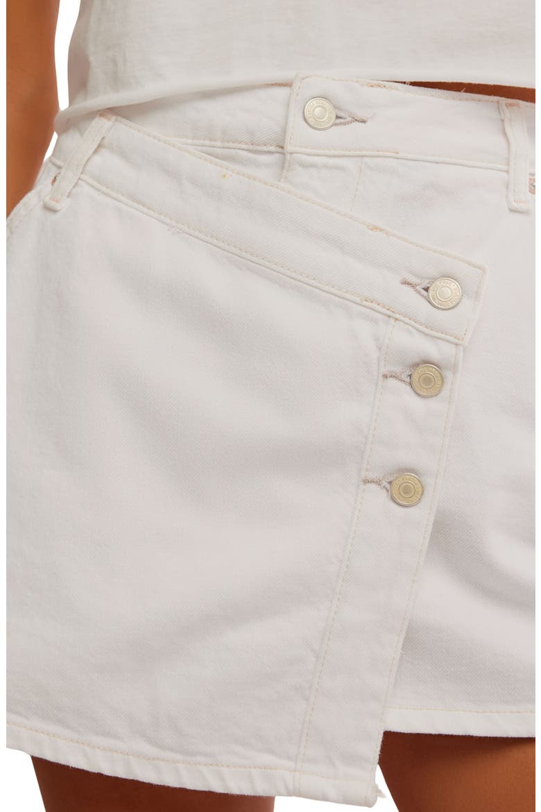 Wynne Denim Skirt, Alternate, color, BRIGHT WHITE