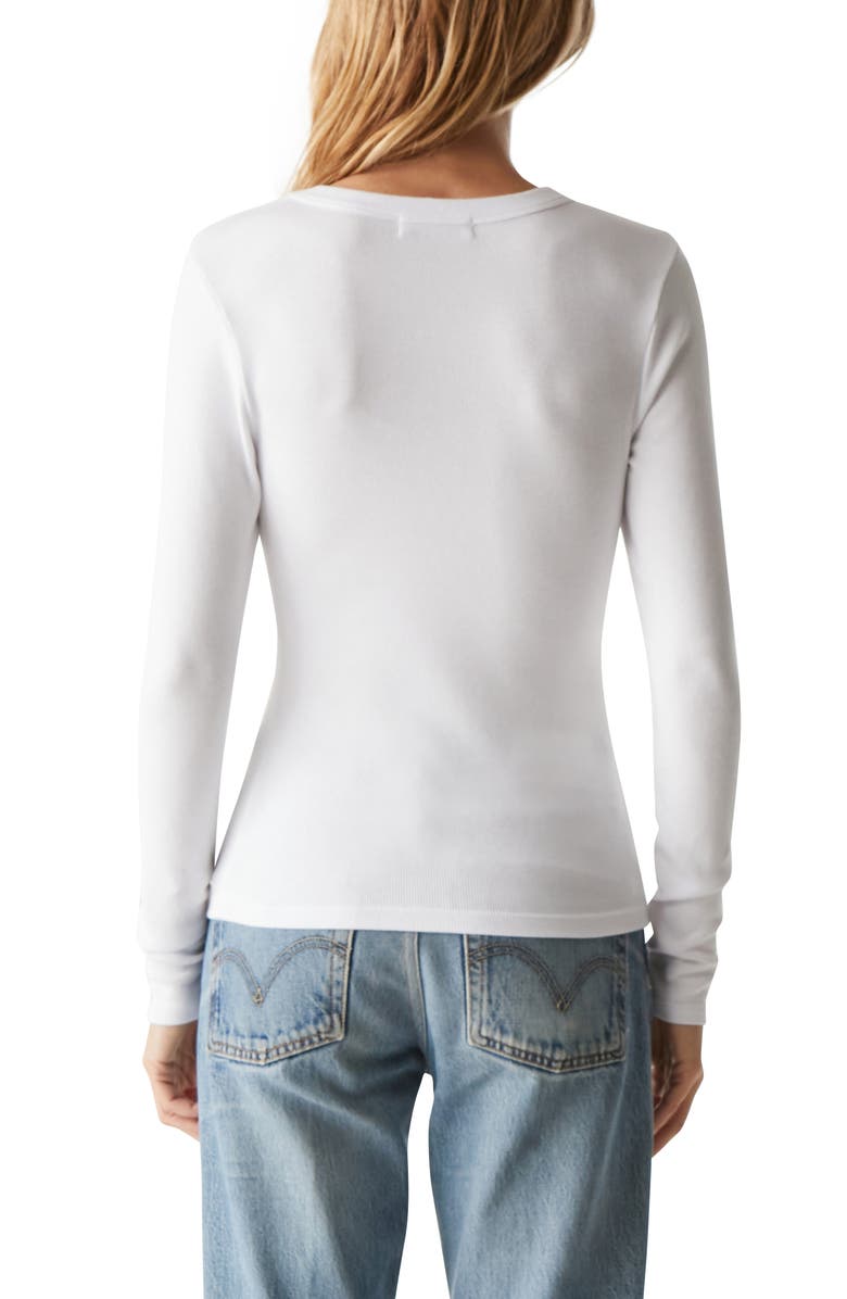 Michael Stars Zola Long Sleeve T-Shirt, Alternate, color, White