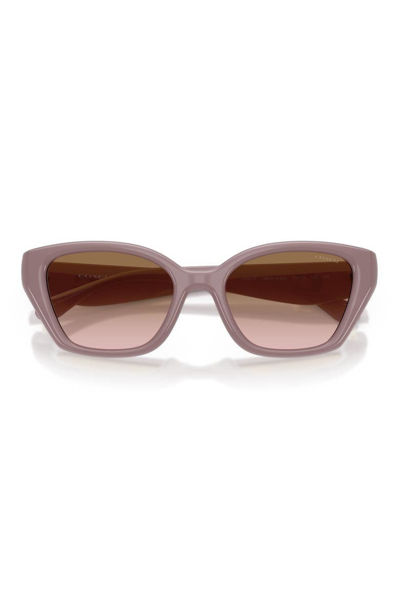 53mm Irregular Sunglasses, Alternate, color, MILKY PUTTY / BROWN PEACH