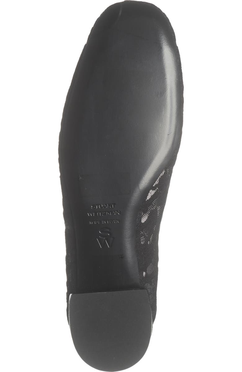Stuart Weitzman Arabella Lace Ballet Flat, Alternate, color, Black