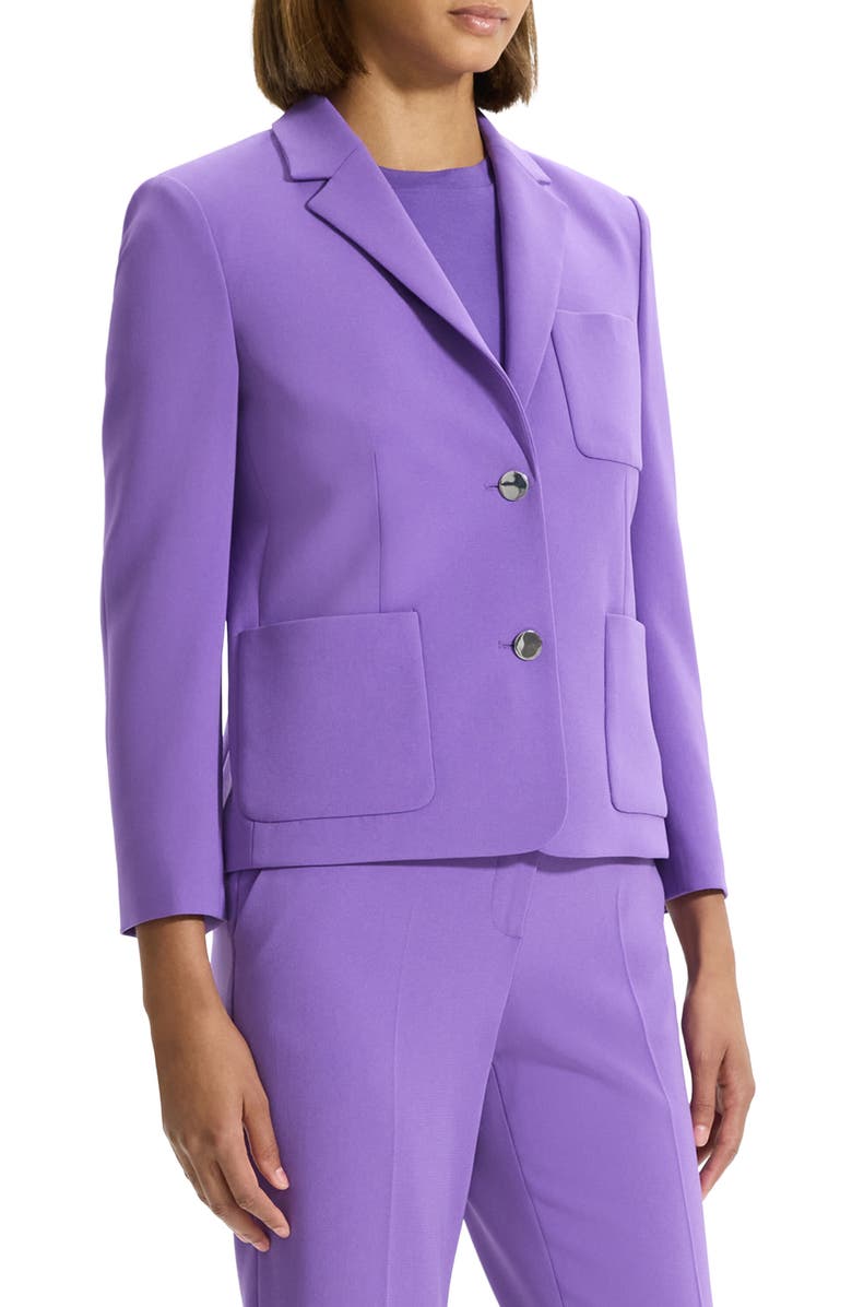 Theory Shrunken Single Breasted Blazer, Alternate, color, Bright Peony