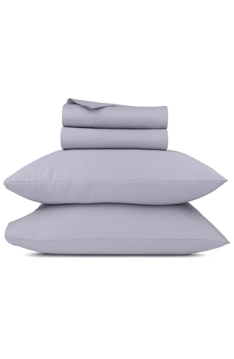 CALIFORNIA DESIGN DEN Grand Indulgence 1000 Thread Count 100% Cotton Sateen Sheet Set, Main, color, Lavender Grey