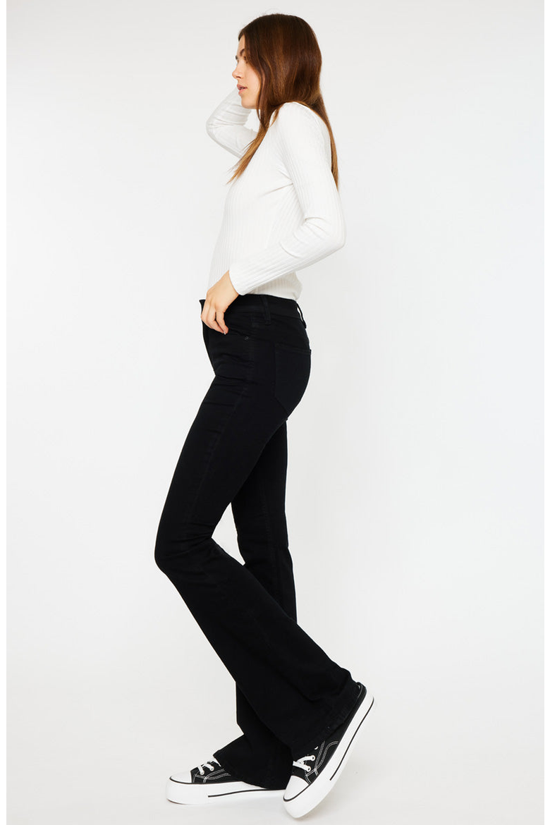 Ilene Mid Rise Flare Jeans, Alternate, color, Black