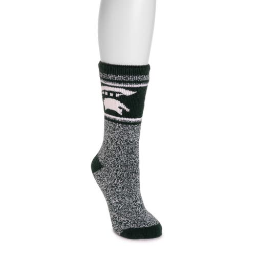 Muk Luks Gameday Heat Retainer Socks In Green