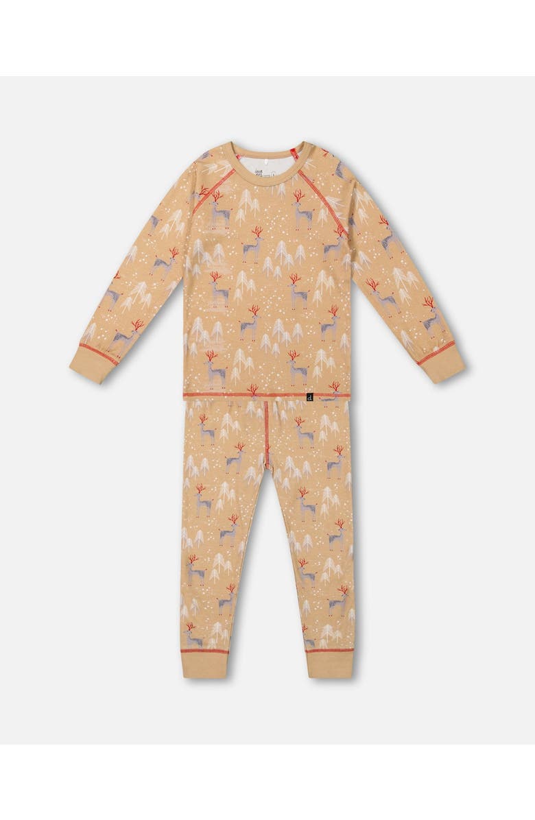 Deux par Deux Baby Unisex Organic Cotton Kid Two Piece Family Christmas Pajama Set, Main, color,