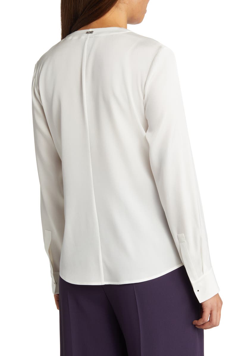 BOSS Banora Stretch Silk Blouse, Alternate, color, 