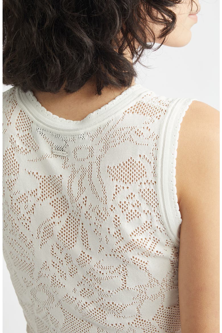 Lettie Pointelle Knit Tank, Alternate, color, OPTIC