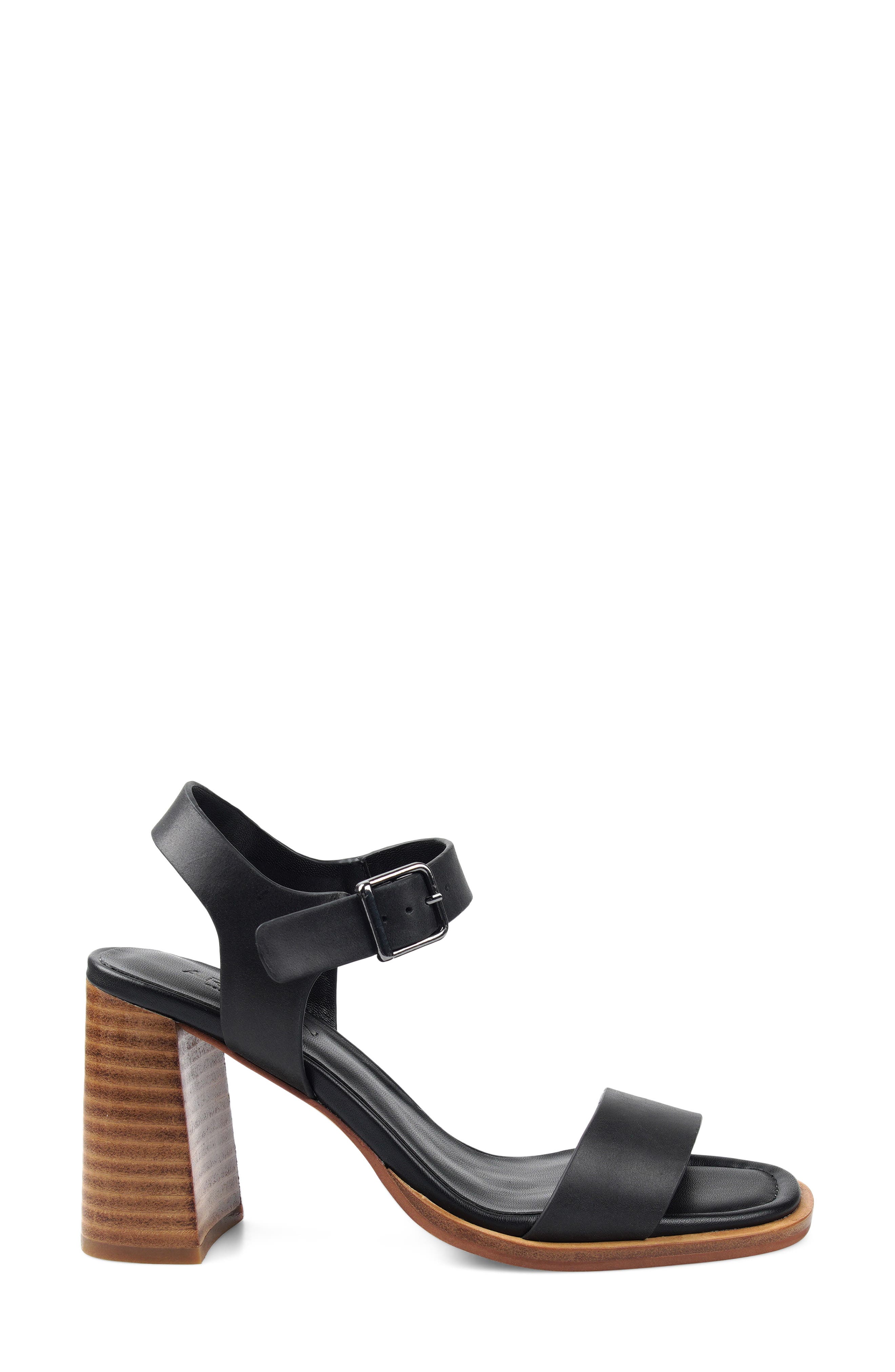 Barnett Ankle Strap Sandal, Alternate, color, BLACK LEATHER