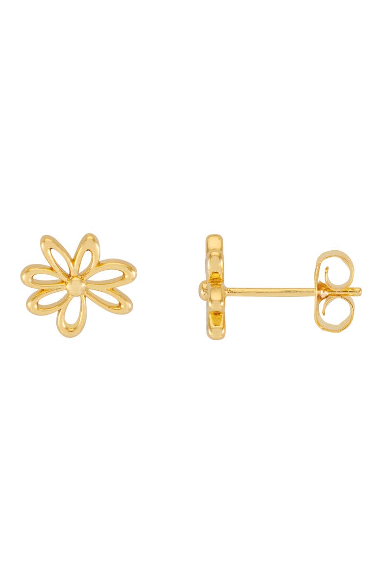 Mini Doodle Flower Stud Earrings, Main, color, GOLD