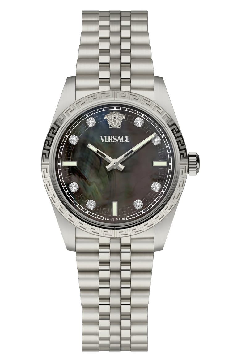 Millenyium Mother-of-Pearl Bracelet Watch, 32mm, Alternate, color, STAINLESS STEEL