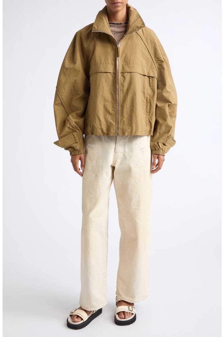 Odill Water Repellent Peached Nylon Jacket, Alternate, color, DARK KHAKI