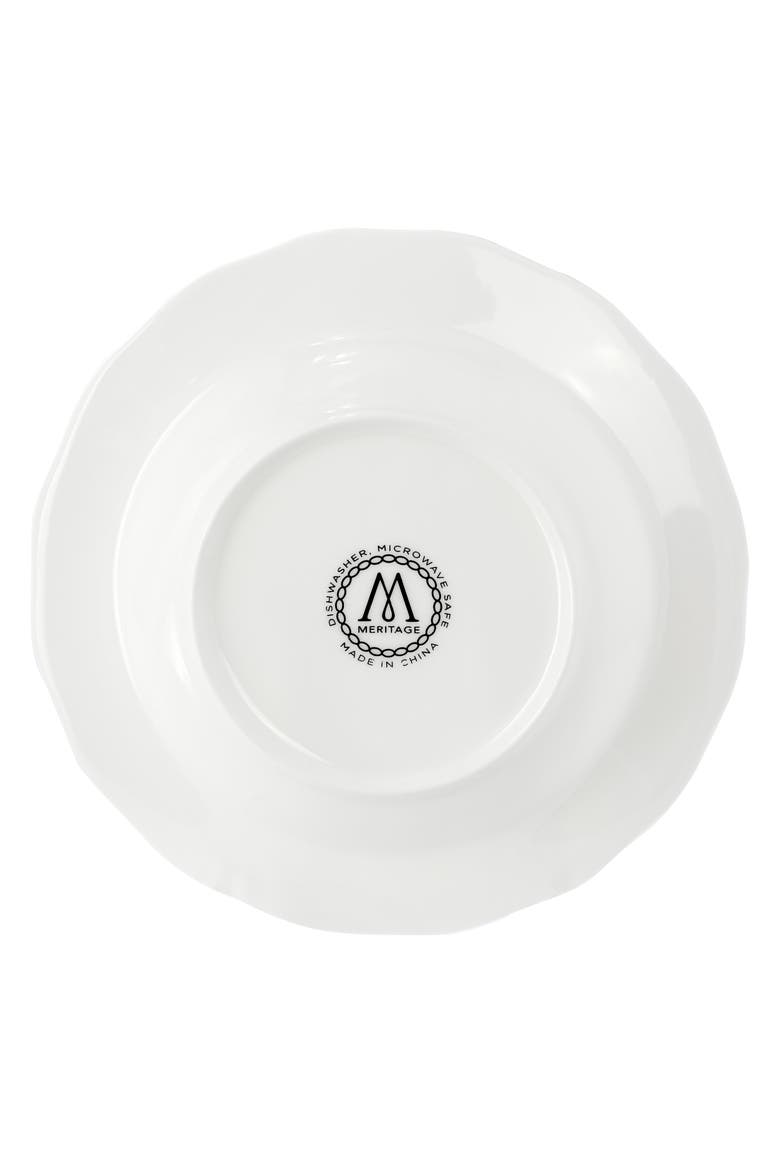Eva 16 piece Wavy Edge Bone China Dinnerware Set, Alternate, color, White