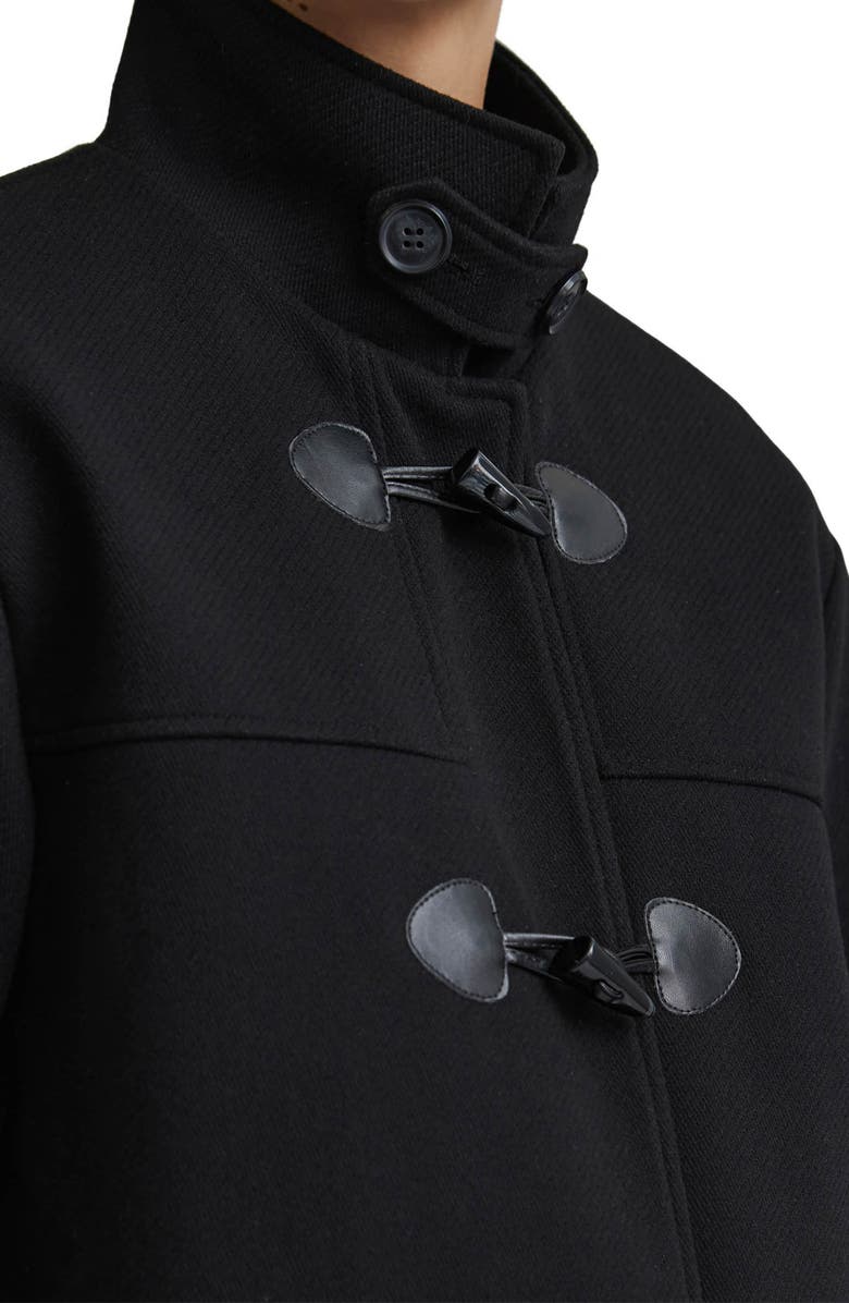 NVLT Felted Twill Duffle Coat, Alternate, color, Black