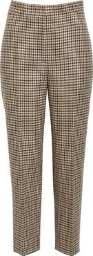 Akris punto Feryn Houndstooth Shetland Tweed Wool Ankle Pants