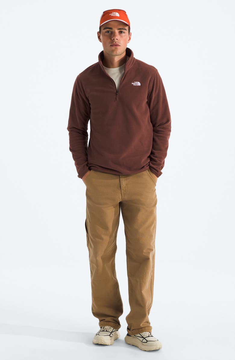 The North Face Glacier Fleece Quarter Zip Pullover, Alternate, color, Ember Soil