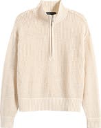 Sanctuary Open Stitch Half-Zip Cotton Sweater | Nordstrom